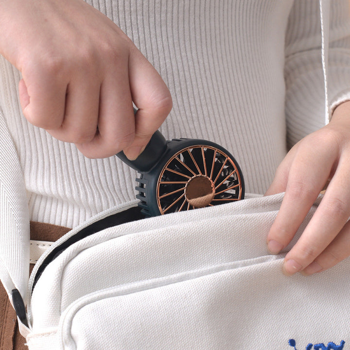 Unisex nan Portable Hand Fan with rechargeable battery, quiet motor and compact base Stornfield
