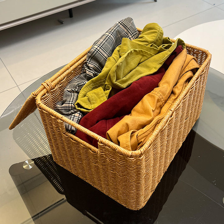 Versatile Rectangular Woven Storage Bin Stornfield