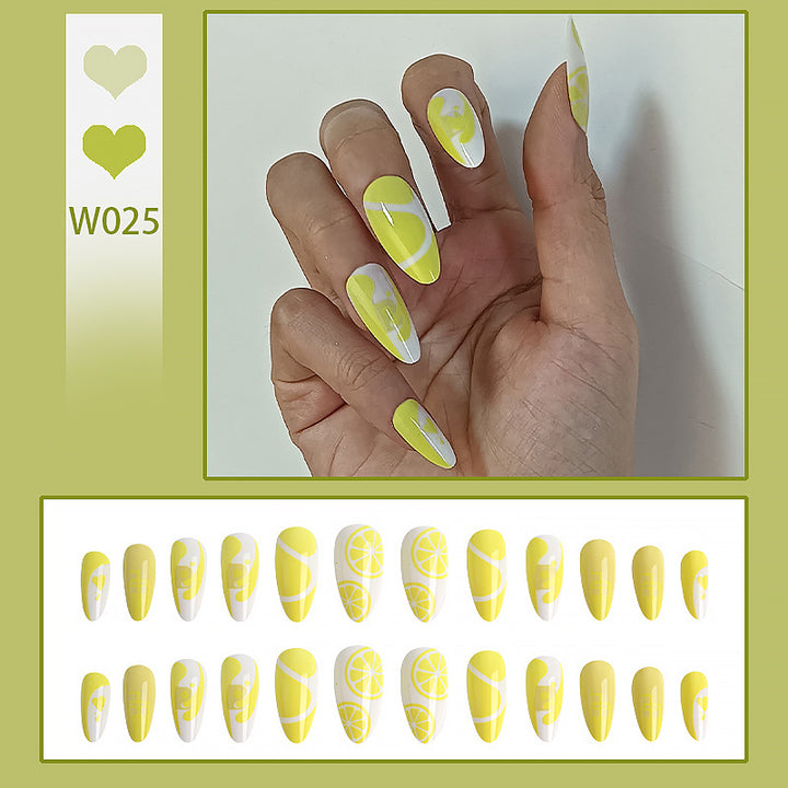 Artificial nails with fruity lime motif Stornfield