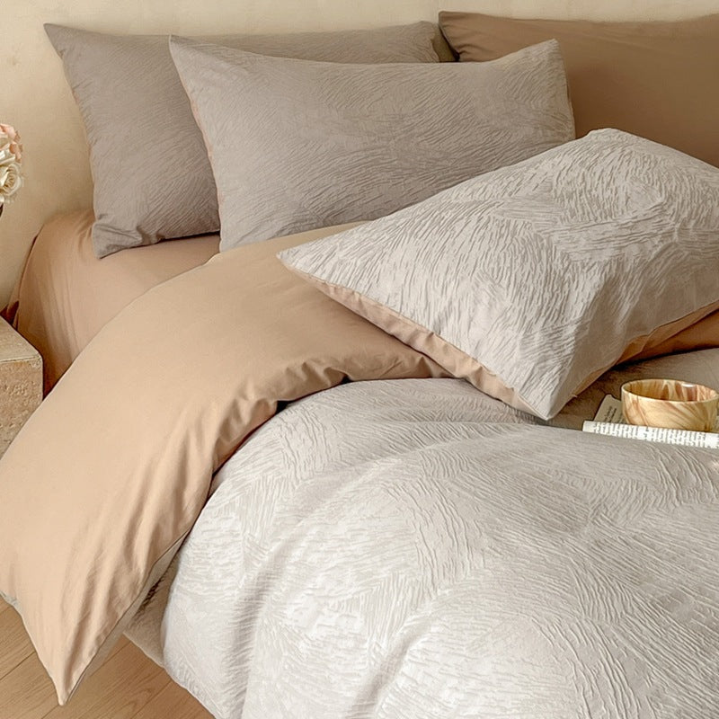 Textured Microfiber Bedding Set