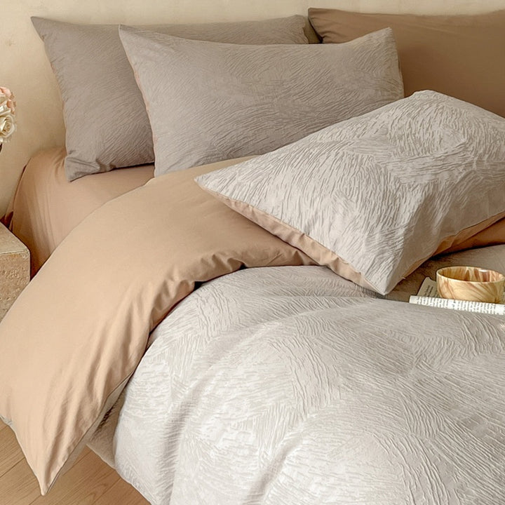 Textured Microfiber Bedding Set
