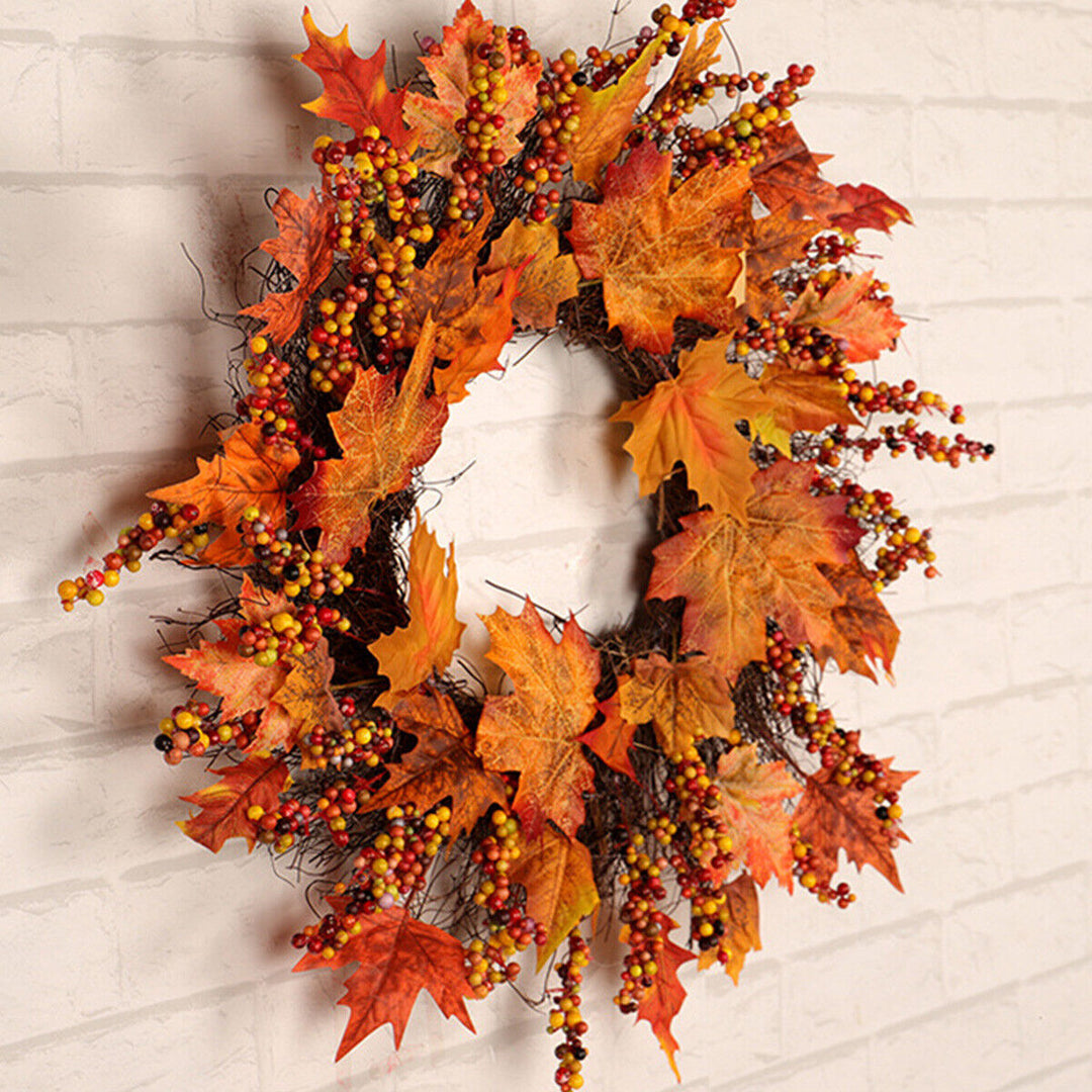 Autumn-Themed Decorative Wreath