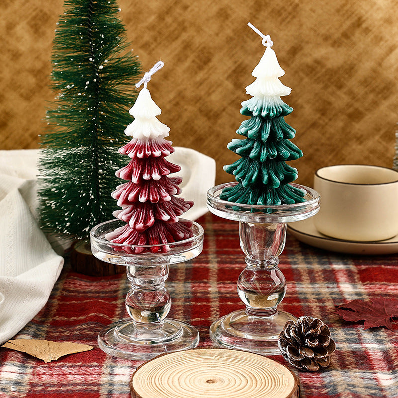 Sculptural Pine Christmas Tree Decorative Soy Wax Candle