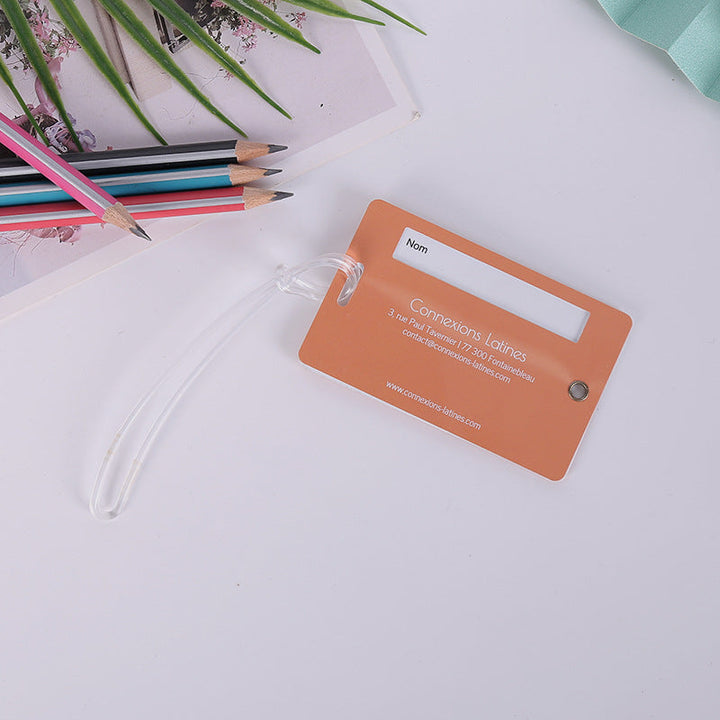 durable PVC luggage tag set with transparent loop Stornfield