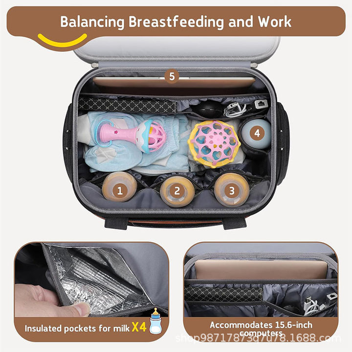 Multifunctional Nursing Bag with Insulated Interior Stornfield