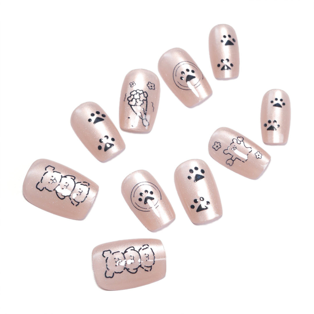 Artificial nail art with playful animal motifs Stornfield