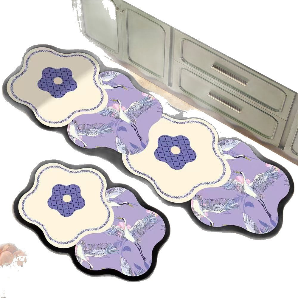 Decorative Floral Kitchen Mat