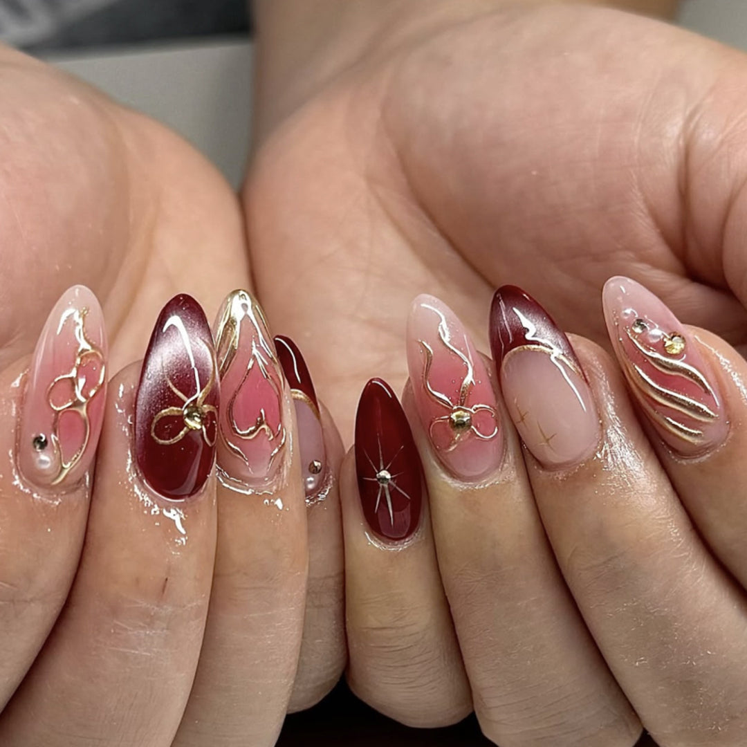 Artistic Nail Extensions with Creative Decorations Stornfield