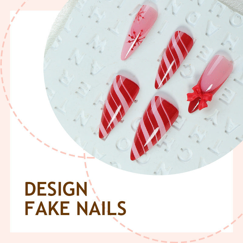 Creative nail art set with festive motifs and embellished accents Stornfield
