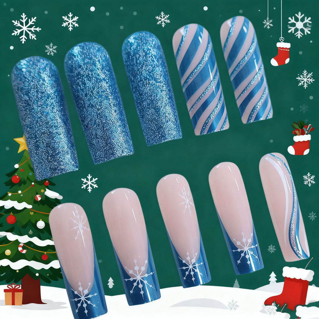 Artistic Decorative Long Acrylic Nail Enhancements Stornfield