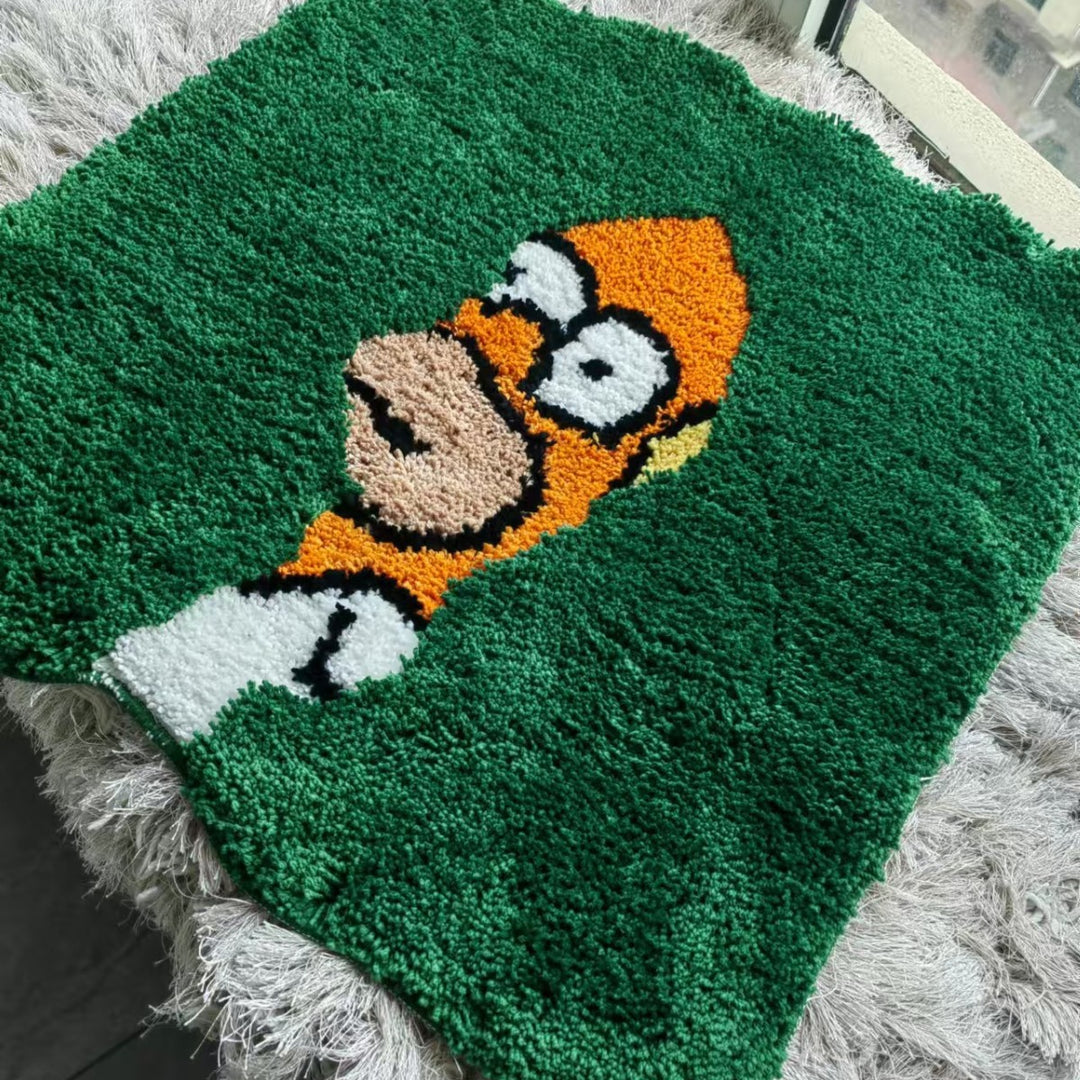 Hand-Tufted Plush Peeking Character Area Rug