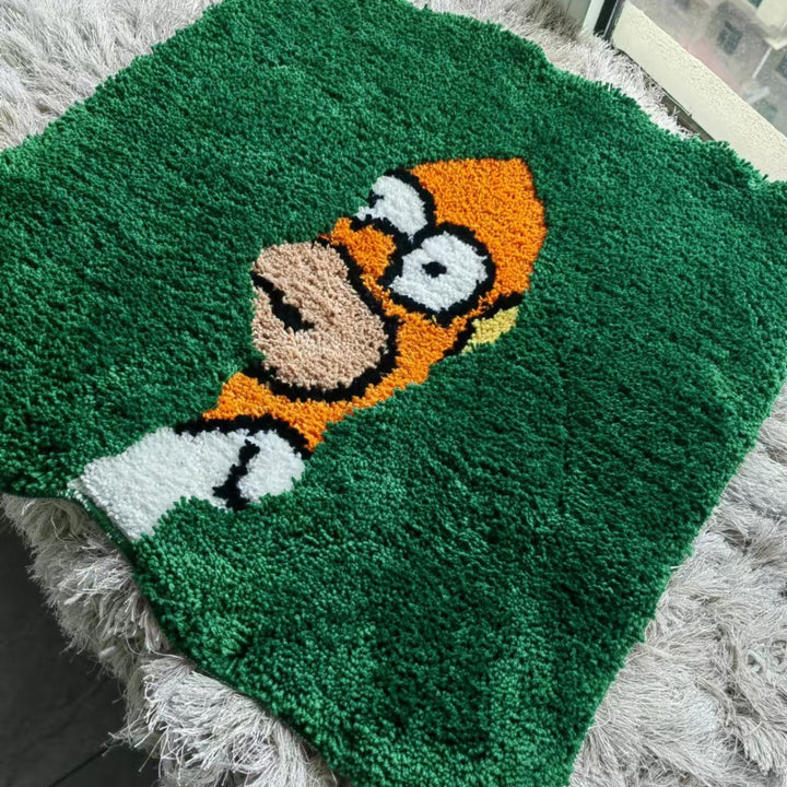Hand-Tufted Plush Peeking Character Area Rug