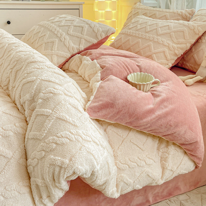 Cozy Textured Plush Blanket