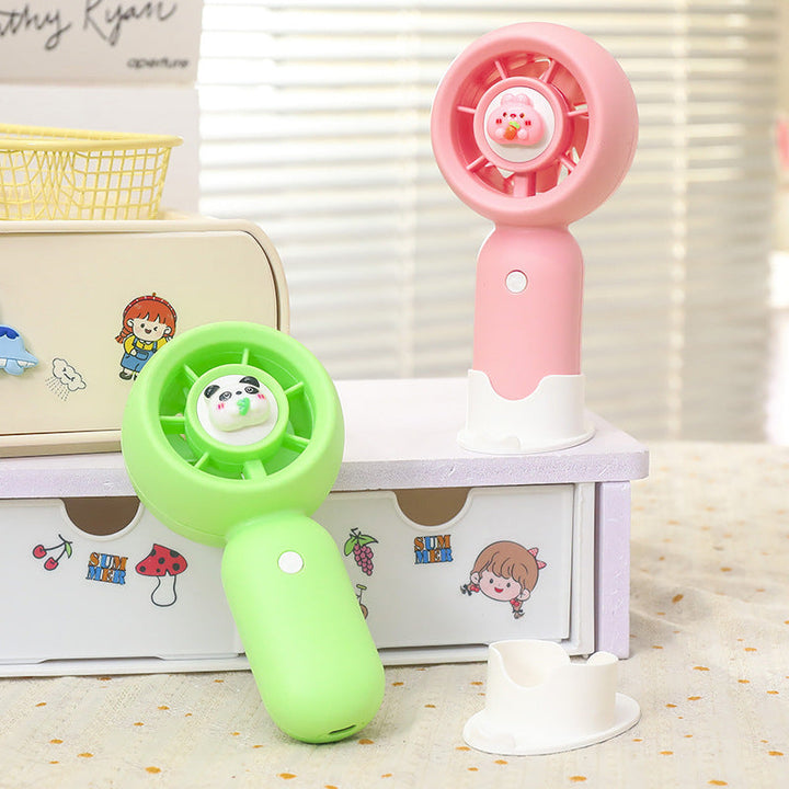 Women's Portable Handheld Fan with Cute Bear Design Stornfield