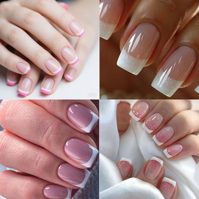 Classic French Tip Nail Enhancements Stornfield