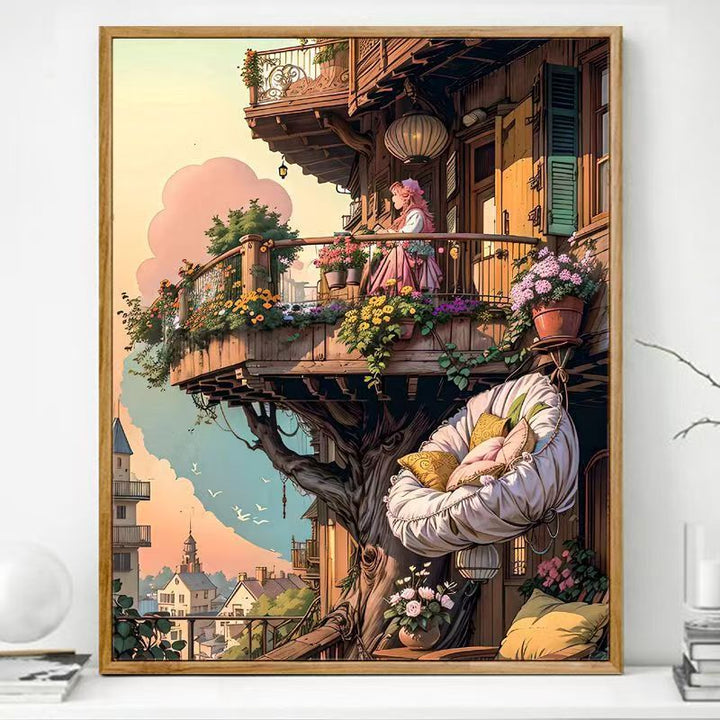 Cozy Balcony Art Print Stornfield