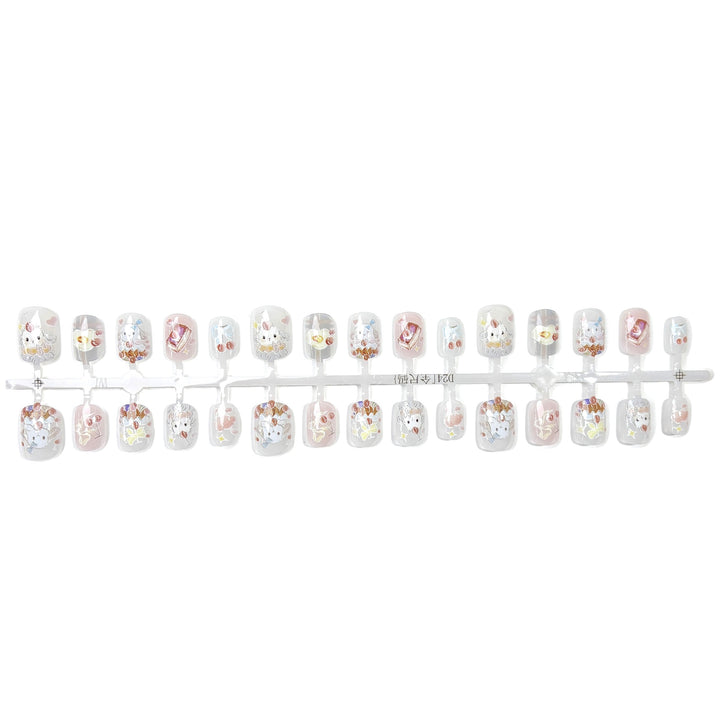 Whimsical Animal-Themed Press-On Nail Art Set 1790745682