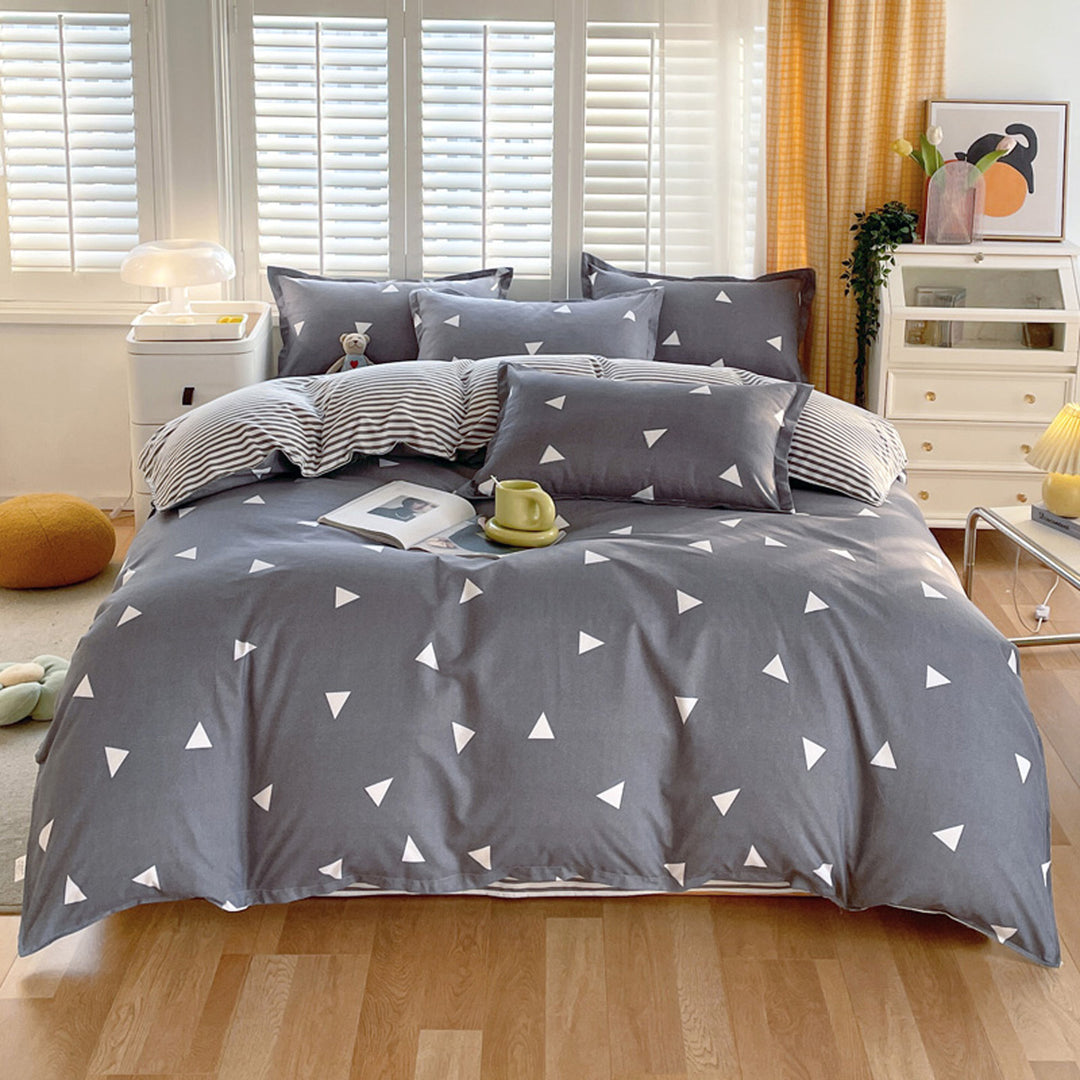 Floral Patterned Reversible Duvet Cover Set