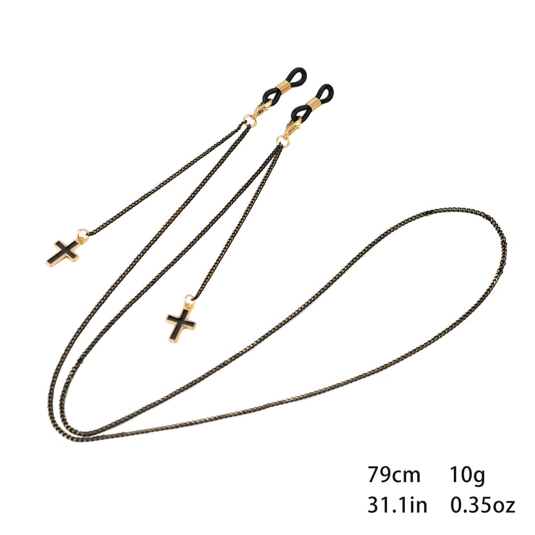 Stylish Beaded Cross Pendant Eyewear Chain Stornfield