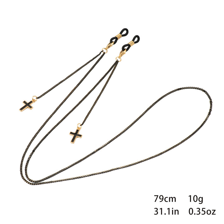 Stylish Beaded Cross Pendant Eyewear Chain Stornfield