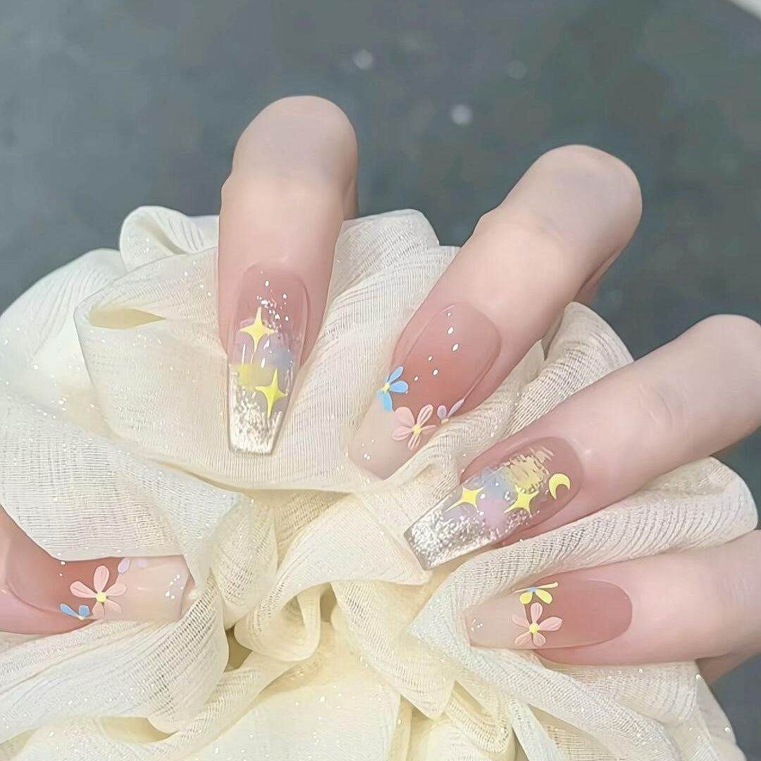 Glossy Gel Press-On Nail Set
