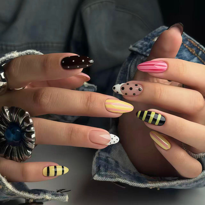 Playful Thematic Press-On Nail Art Set