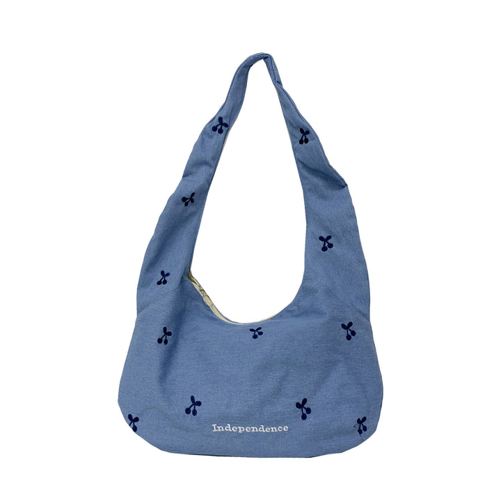 Comfortable shoulder bag with original embroidery motif Stornfield