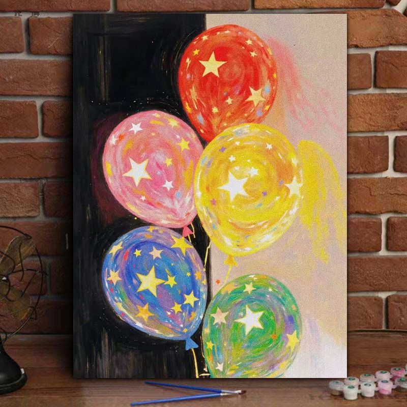 Colorful Balloon-Themed Canvas Art Print Stornfield
