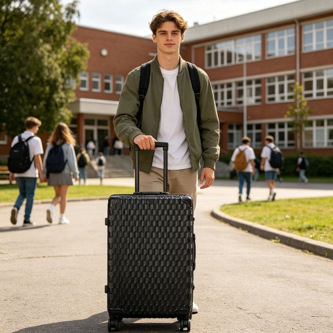 Unisex Honeycomb Textured Hard Shell Travel Suitcase Stornfield