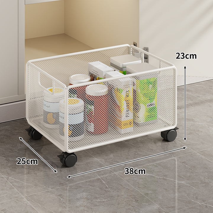 Under-Cabinet Mesh Rolling Storage Basket