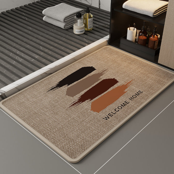 Decorative Fish-Themed Bath Mat for Bathroom
