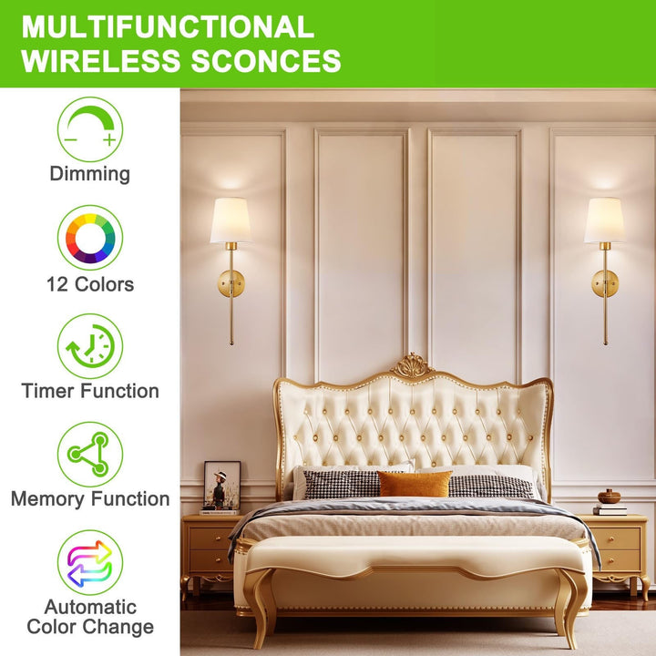 Modern Bluetooth Remote-Controlled Wall Sconce