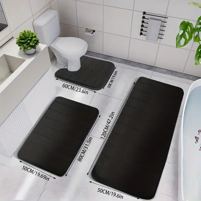 Non-Slip Bathroom Comfort Mat Set
