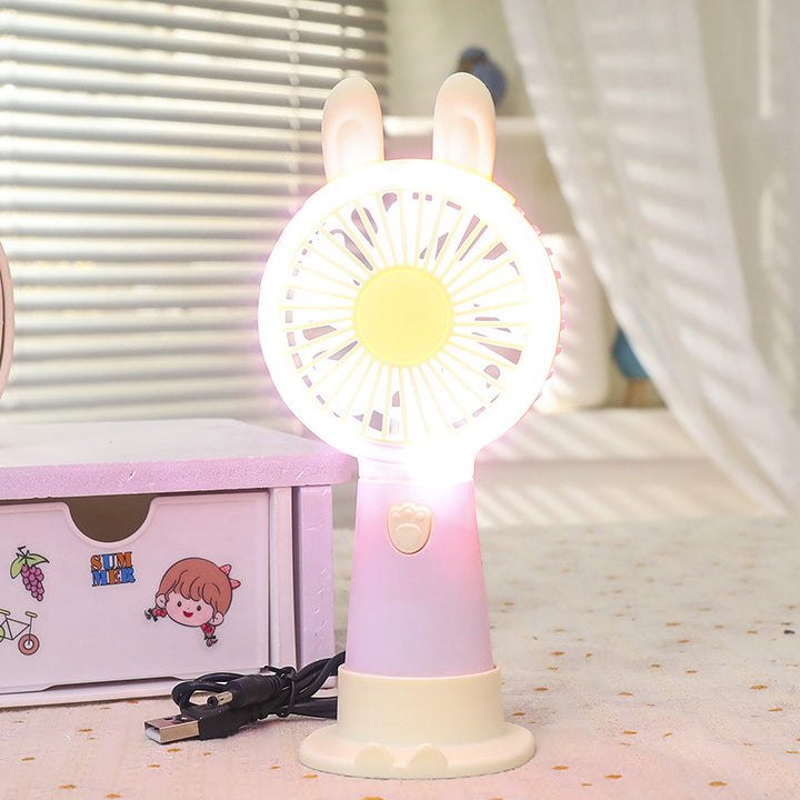 Women's Portable LED Fan in Cute Rabbit Design Stornfield