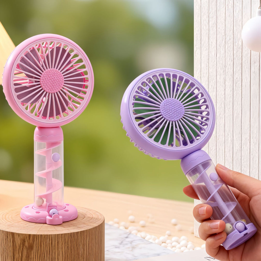 Women's portable mini hand fan with USB connection and flexible tilt Stornfield