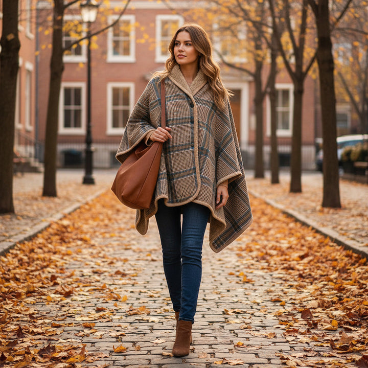 Women Cozy Blanket Poncho Stornfield