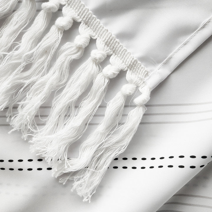 Textured Fringe Shower Curtain Stornfield