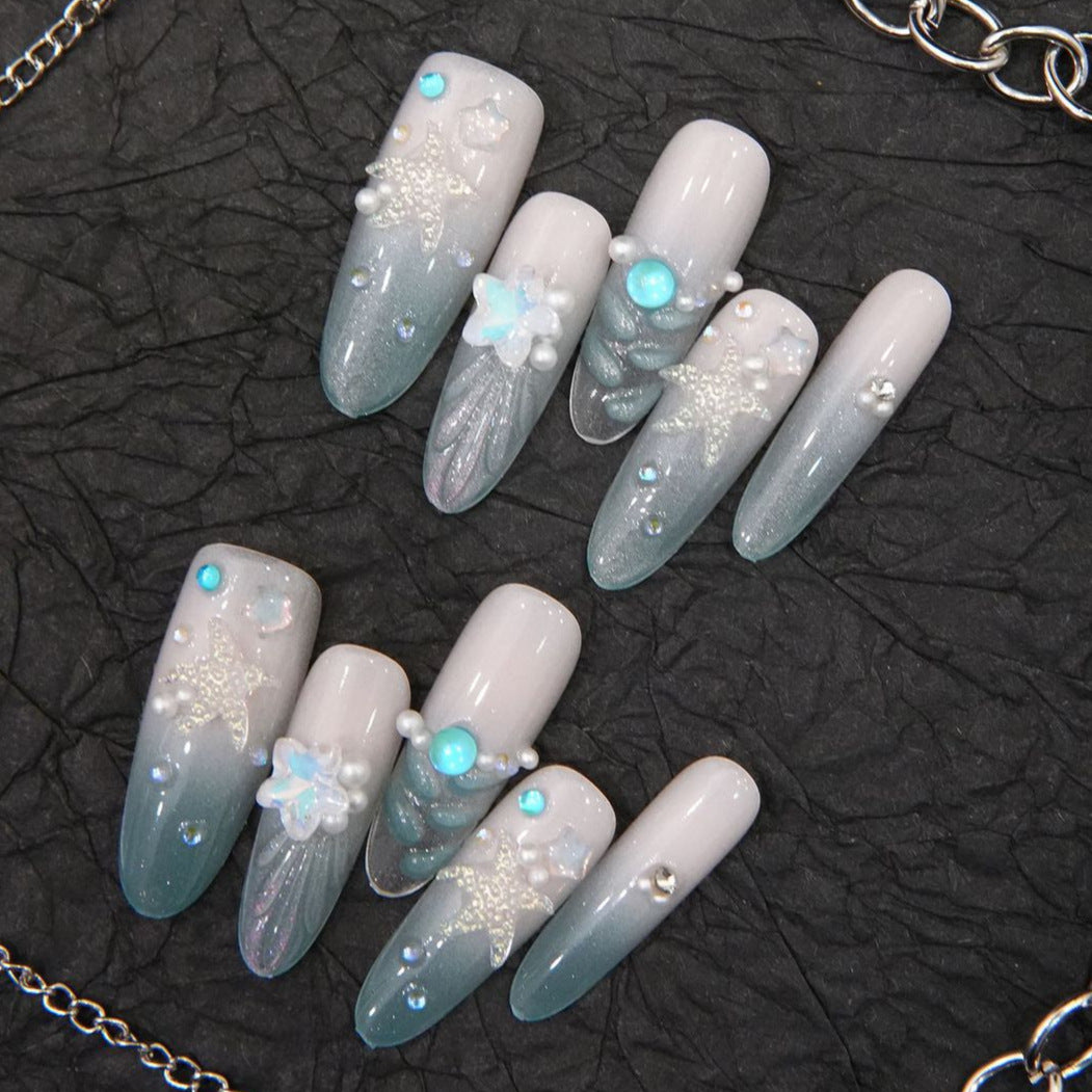 Decorative Long Stiletto Press-On Nails