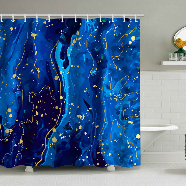 Elegant Marble-Patterned Shower Curtain Stornfield
