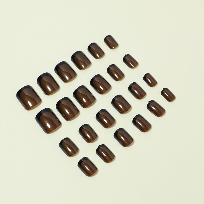 Glossy French Tip Press-On Nails Stornfield