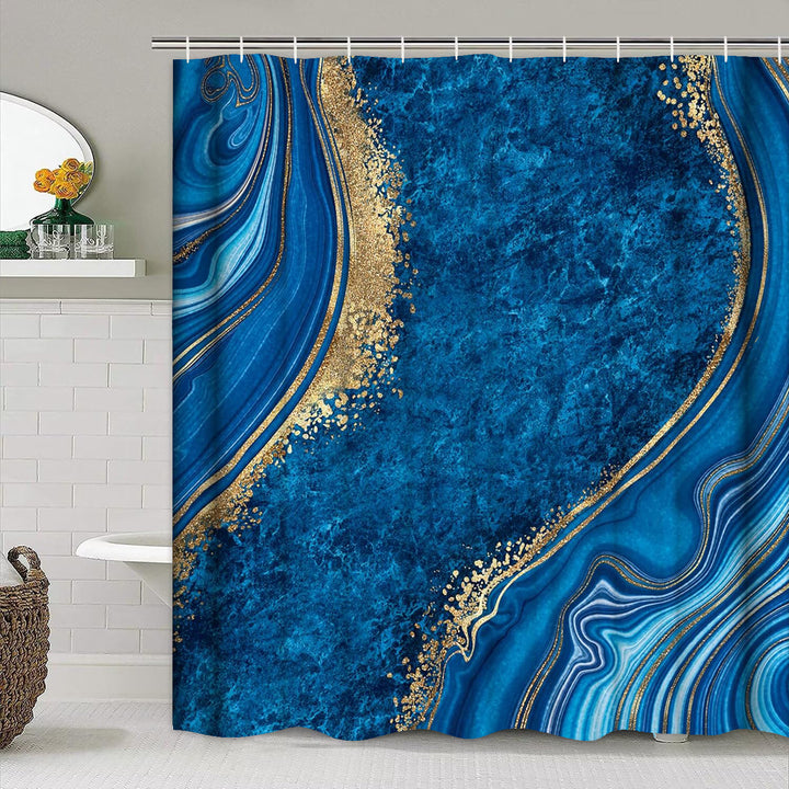 Artistic Marble Texture Shower Curtain Stornfield
