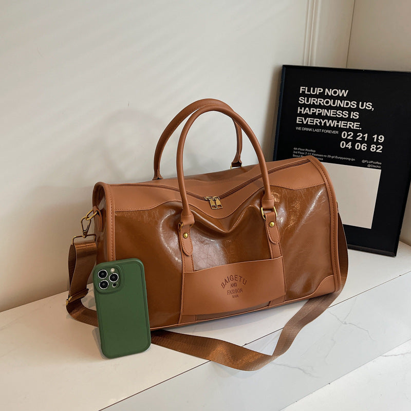 Stylish Leather Weekender Duffle