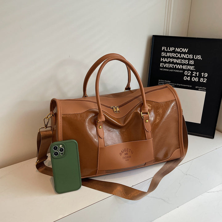 Stylish Leather Weekender Duffle