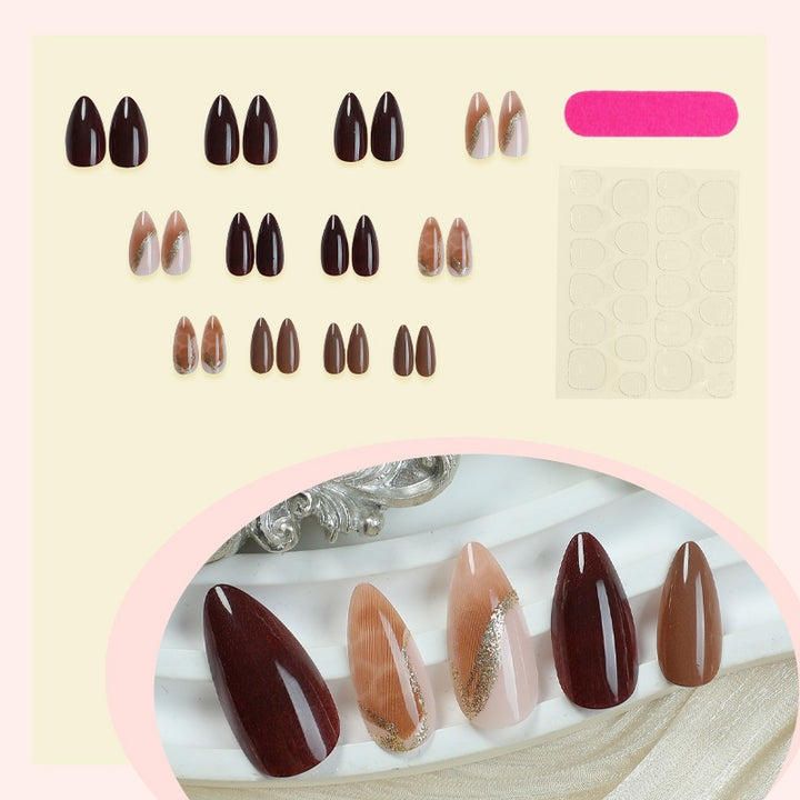 Artificial nail set with elegant, glittering design Stornfield