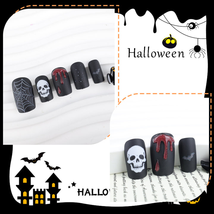Halloween Artificial Nail Set with Creepy Designs Stornfield