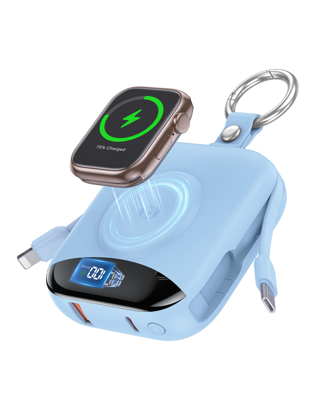 Portable Wireless Power Bank with Integrated LED Display Stornfield