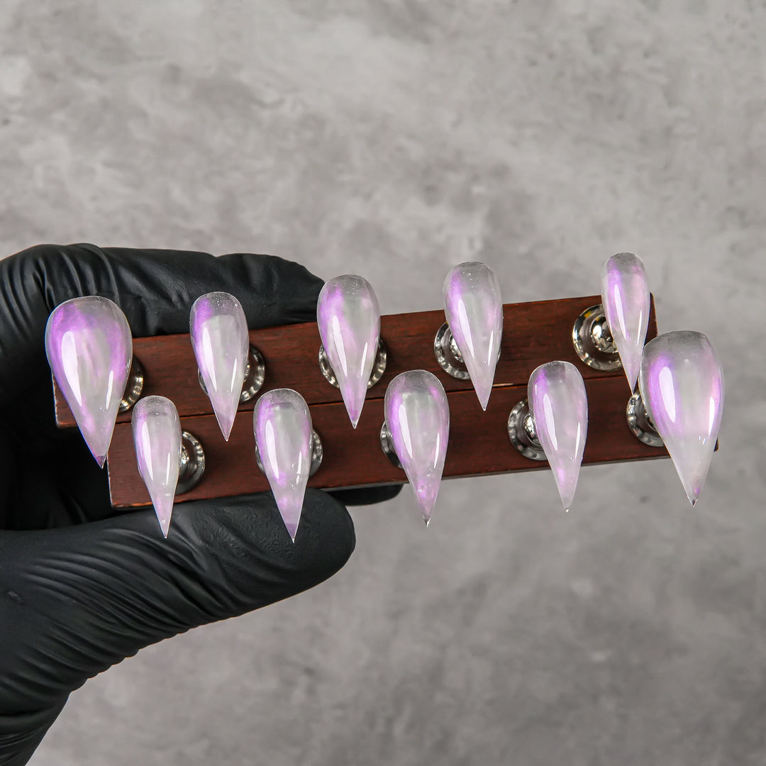 Stiletto Press-On Nail Enhancements with Gem Accents