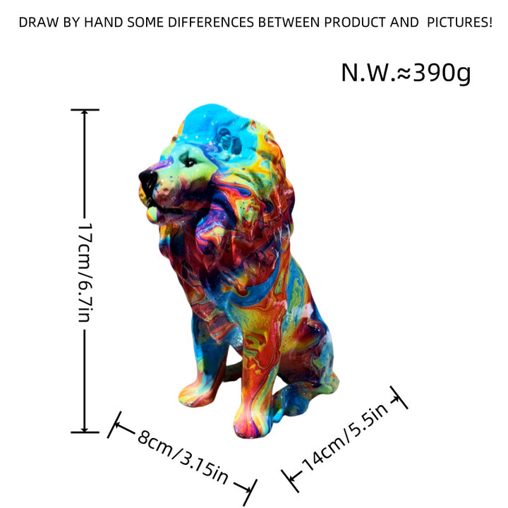 Colorful Lions Sculpture Stornfield