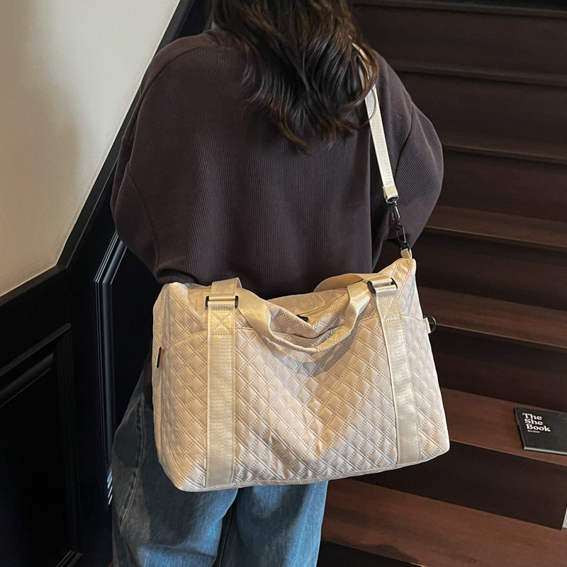 Quilted Fabric Travel Duffle Bag Stornfield