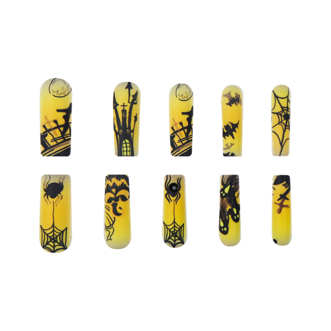Halloween-Themed Long Press-On Nails Stornfield